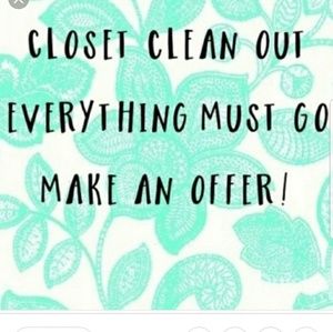 Closet clear out moving sale